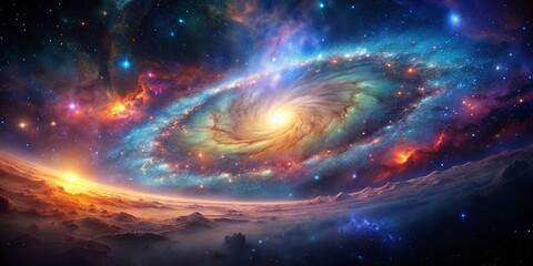 Colorful Space Galaxy Cloud Nebula: Starry Night Cosmos, Universe Science Astronomy - Supernova Background Wallpaper