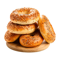 Bagels isolated on transparent background