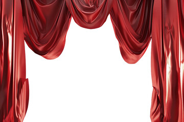 Theatre Cinema Curtains Isolated on Transparent Background