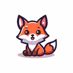 Fox Cute Mascot Logo Illustration Chibi Kawaii is awesome logo, mascot or illustration for your product, company or bussiness