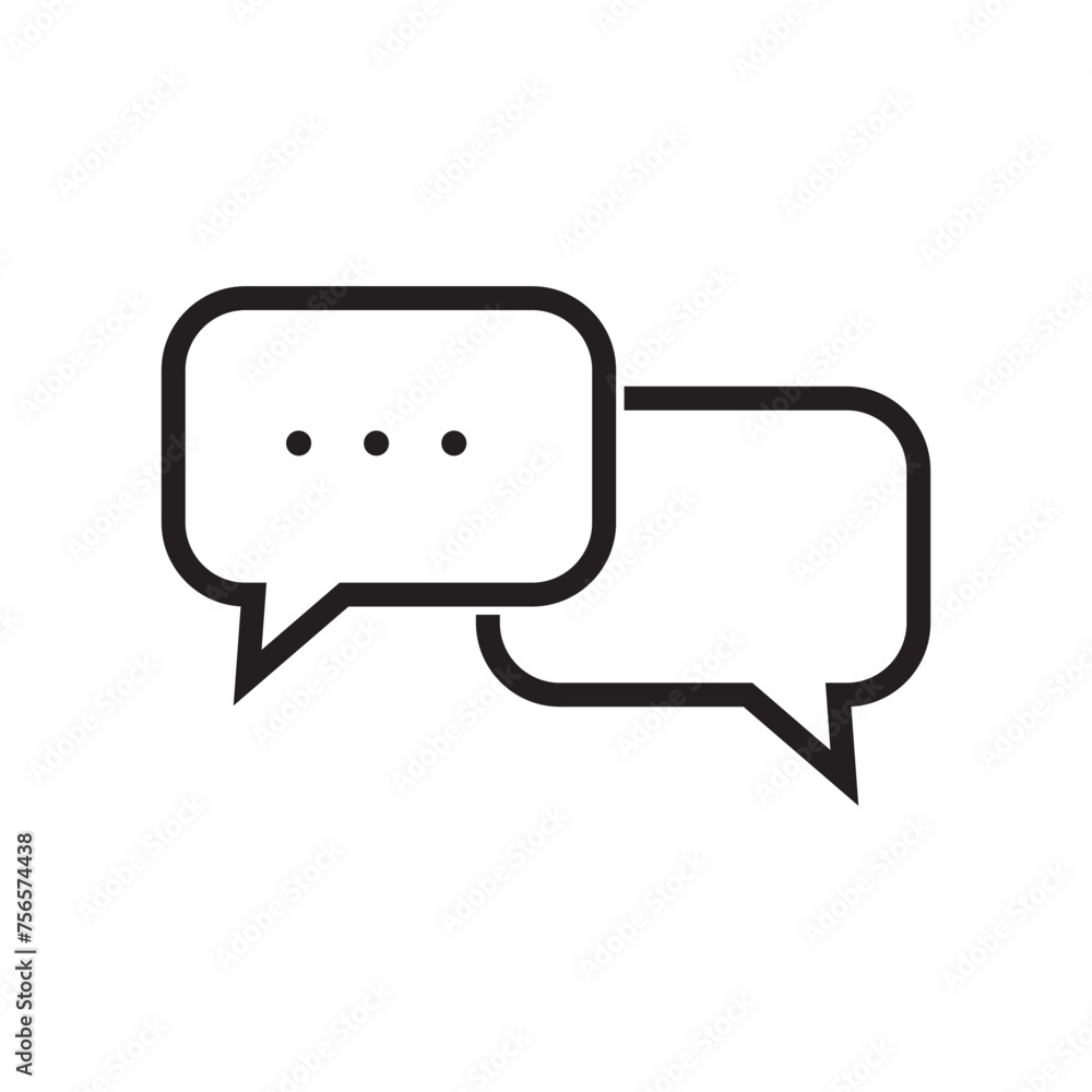 Aufkleber chat icon, message icon, vector, dialog icon. text message icon. simple flat vector illustration for