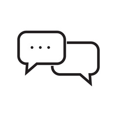 Fototapeta premium Chat icon, message icon, vector, dialog icon. Text message icon. Simple flat vector illustration for web site, mobile app.