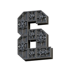 Vintage Safe 3D Alphabet PNG Letters