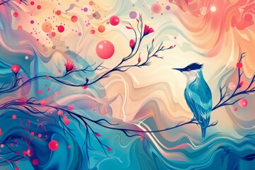 Obraz premium abstract background for Draw a Picture of a Bird Day