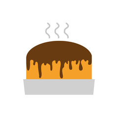 Pie flat icon, food & drink elements, baking sweet sign