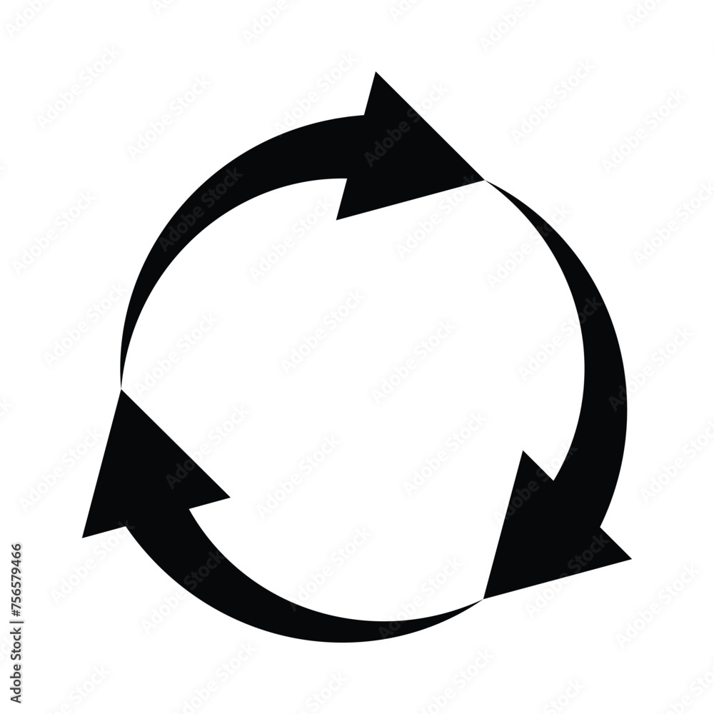 Poster arrows circle. round shape arrows vector illustration on transparent background.