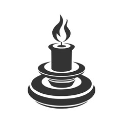 Guiding Light: Candle Flame Logo