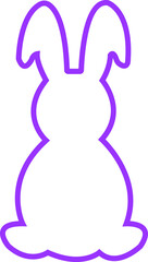 Easter bunny clip art design on plain white transparent isolated background for card, shirt, hoodie, sweatshirt, apparel, tag, mug, icon, poster or badge