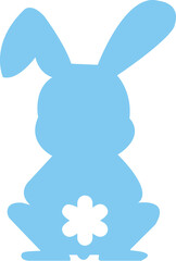 Easter bunny clip art design on plain white transparent isolated background for card, shirt, hoodie, sweatshirt, apparel, tag, mug, icon, poster or badge