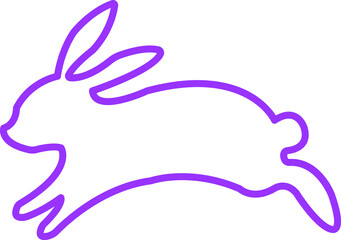 Easter bunny clip art design on plain white transparent isolated background for card, shirt, hoodie, sweatshirt, apparel, tag, mug, icon, poster or badge