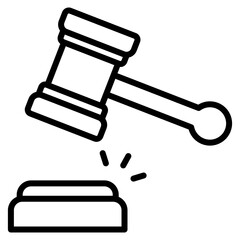 Gavel Icon Element For Design