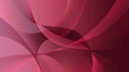 simple drawing of single continuous large geometric curve on a gradient dark pink background 