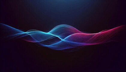 Abstract blue and magenta lines on navy background