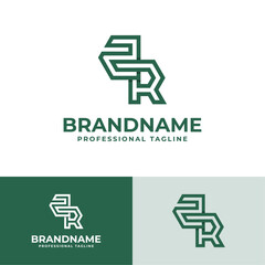 Modern Initials ZR Logo, suitable for business with RZ or ZR initials