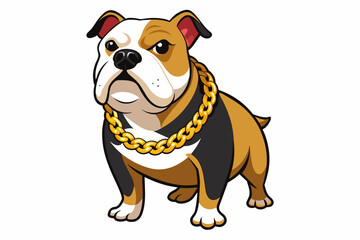 bulldog wearing a hat vector illustration