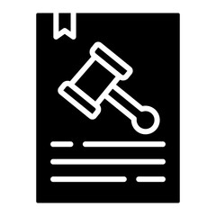 Legal Document Icon Element For Design