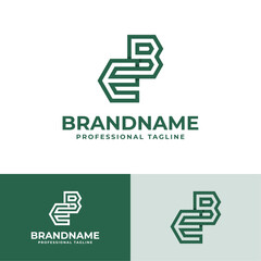 Modern Initials EB Logo, suitable for business with EB or BE initials