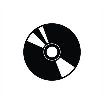 recommend clip art: Compact disc, DVD flat vector silhouette icon isolated on white background. Element for movie, cinema, film concept. Icon for web design.