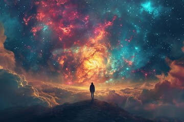 Cosmic Odyssey: Exploring the Inner Universe - obrazy, fototapety, plakaty
