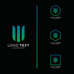 Letter w logo icon design template elements