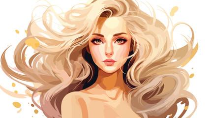 Beauty portrait of a beautiful blonde. Young girl  - obrazy, fototapety, plakaty