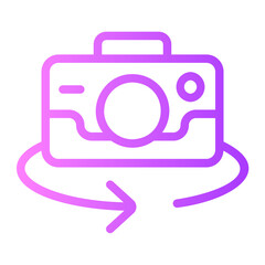 360 camera gradient icon