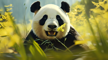 Panda macro photography