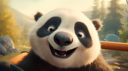 Obraz premium Panda macro photography