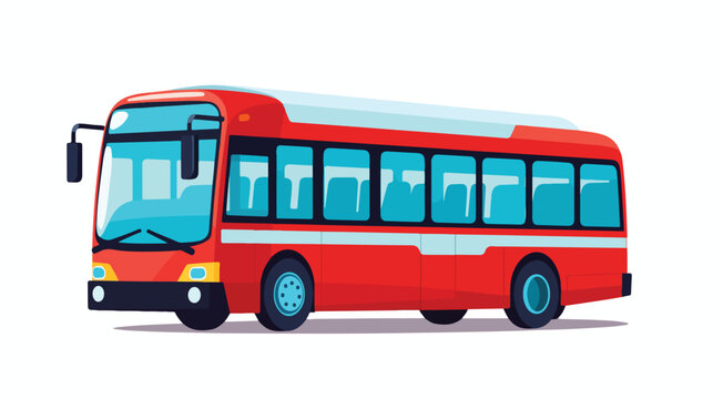 Bus icon vector illustration flat  flat vector