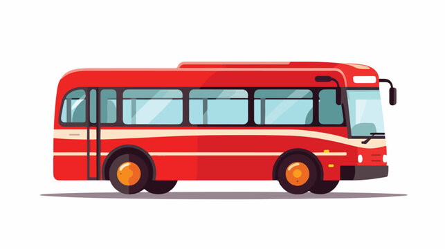 Bus icon vector illustration flat  flat vector