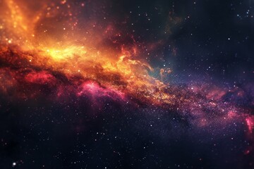 Fototapeta na wymiar Nebulaic Trails: A Cosmic Adventure