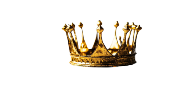 Elegance fit for royalty: A luxurious crown displayed on a clean white backdrop. Craft your story with this image, providing ample room for text and promotions. PNG. Ideal for mockup concepts.

