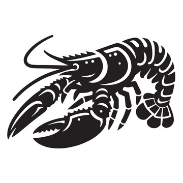 recommend clip art: Lobster icon or logo, silhouette lobster, Vector Silhouette of Lobster, Tasty Lobster Illustration for Seafood and Marine Designs
