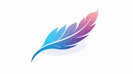 Gentleness peaceful or feather logo icon illustration
