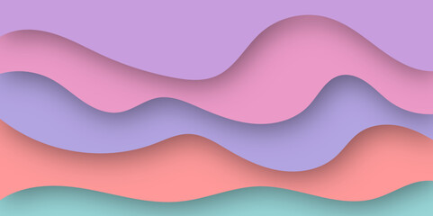 Abstract colorful paper wave background and abstract gradient and colorful wave curve lines banner background design. Colorful wave modern abstract background design. space style.