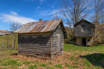 Abandoned agricultural building in rural Virginia, USA