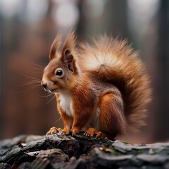 squirrel in nature, close-up