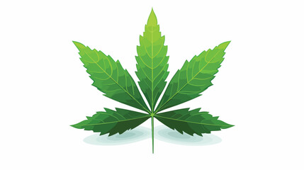 Green cross medical marijuana canapis leaves vector