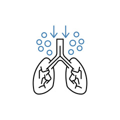 particulate matter concept line icon. Simple element illustration. particulate matter concept outline symbol design.