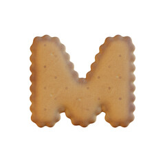 Bisquits & Cookies 3D Alphabet PNG Letters