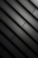 Obraz premium 3D Black Matte Diagonal Shapes: Dynamic Abstract Wallpaper for Desktop