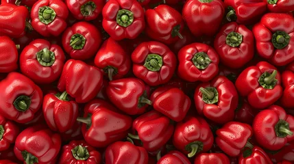 Fotobehang fresh red chilies © anang