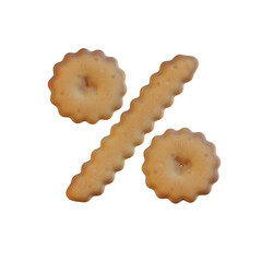 Bisquits & Cookies 3D Alphabet PNG Letters