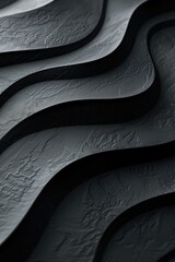 Abstract Minimalist Design: Stark Black Background - Sophisticated Desktop Wallpaper