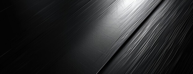 Elegant Matte Black Texture: Minimalist Abstract Background - Professional Desktop Wallpaper - obrazy, fototapety, plakaty