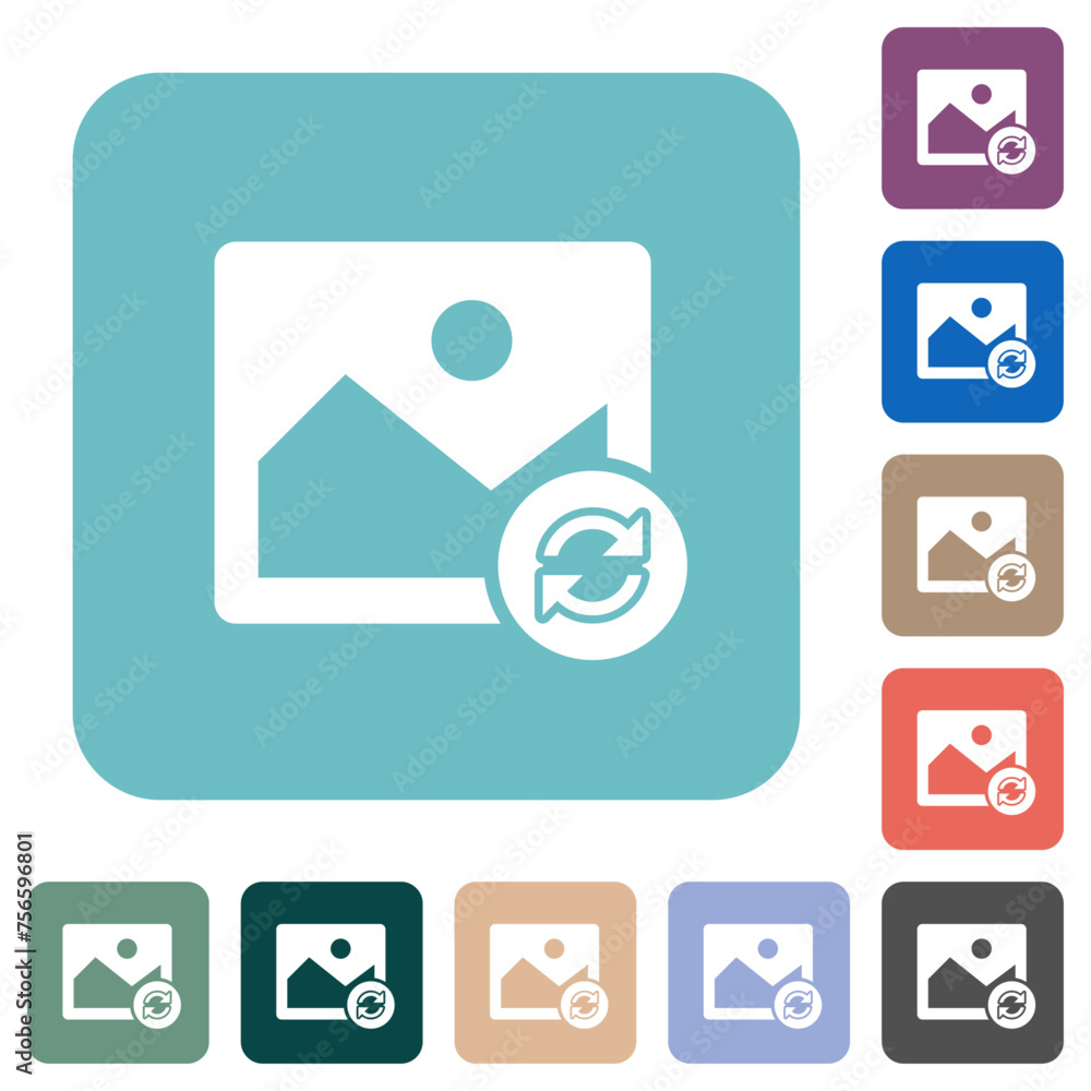 Poster image refresh alternate rounded square flat icons