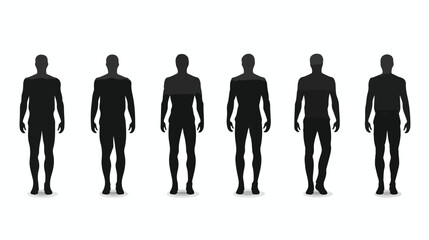 Human figure silhouette icon  flat vector isolated