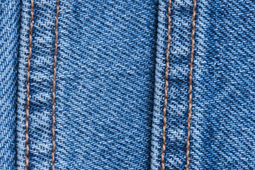 Background and texture of denim in closeup.