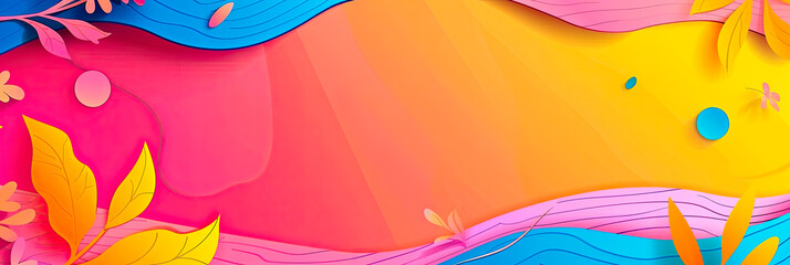Fototapeta na wymiar tropical summer colorful background banner