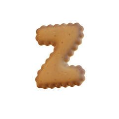 Bisquits & Cookies 3D Alphabet PNG Letters
